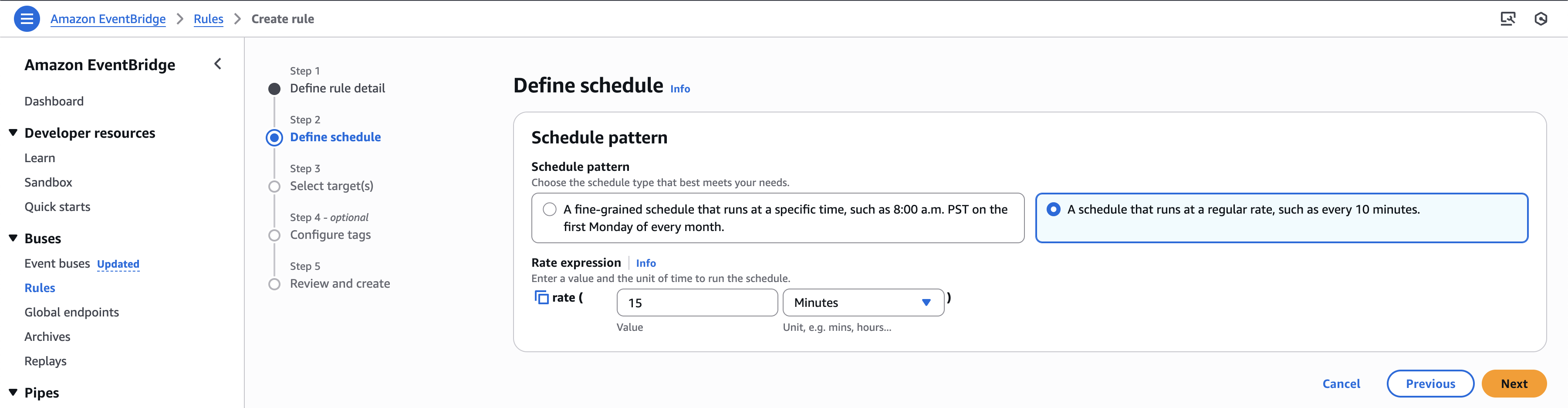 Amazon Eventbridge Scheduling