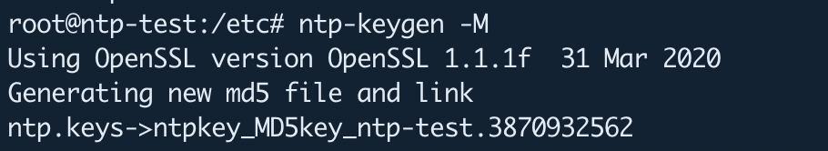 Generate NTP Authentication Keys