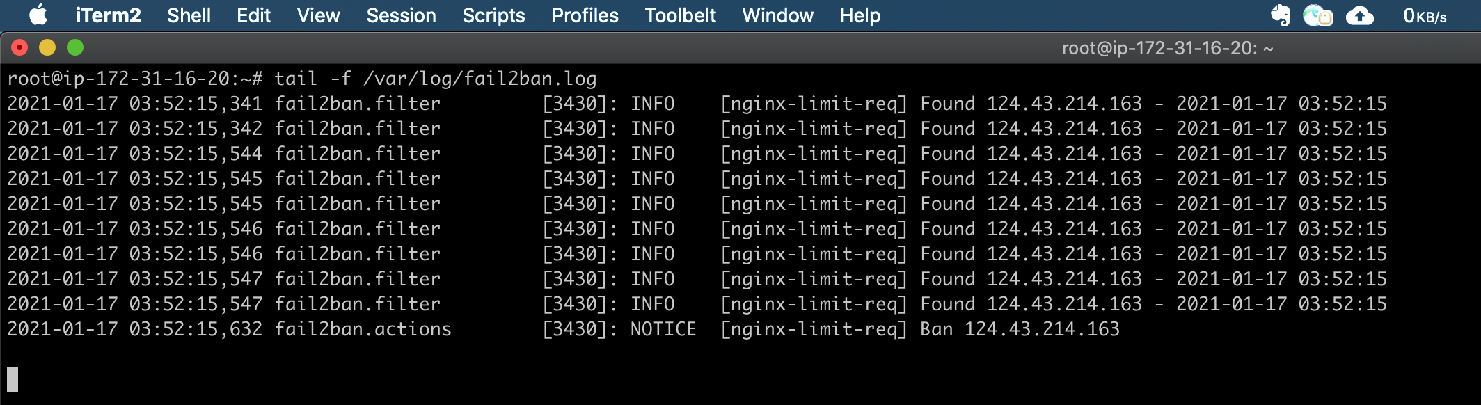 Fail2ban Logs