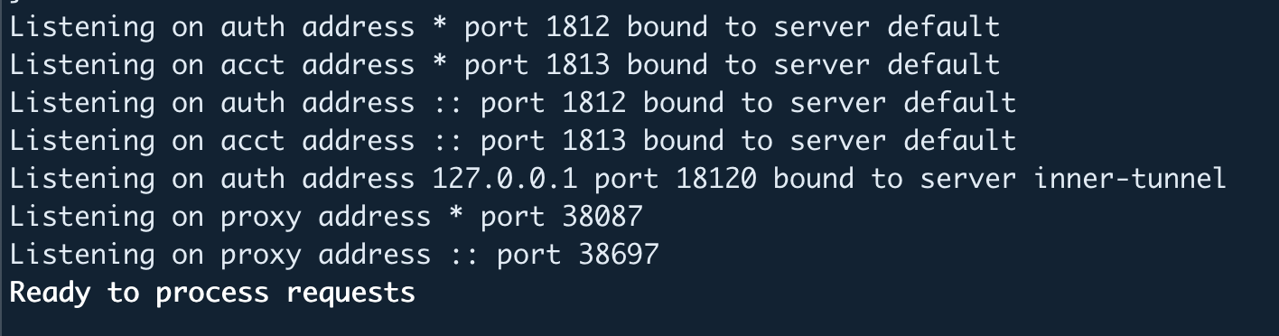 FreeRadius Server Debug Mode