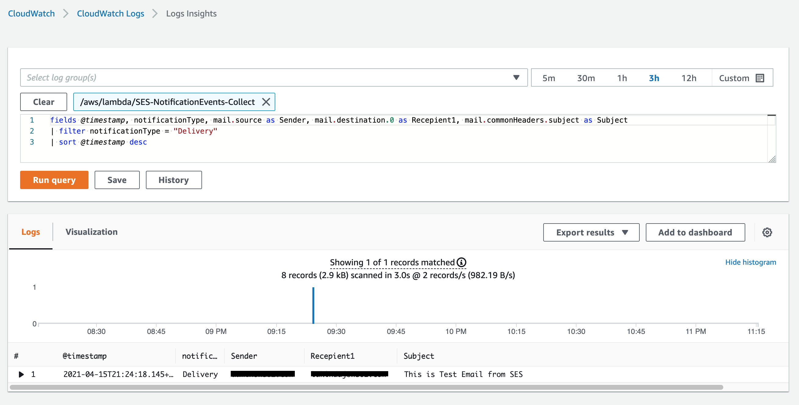 Cloud Watch Logs Insights