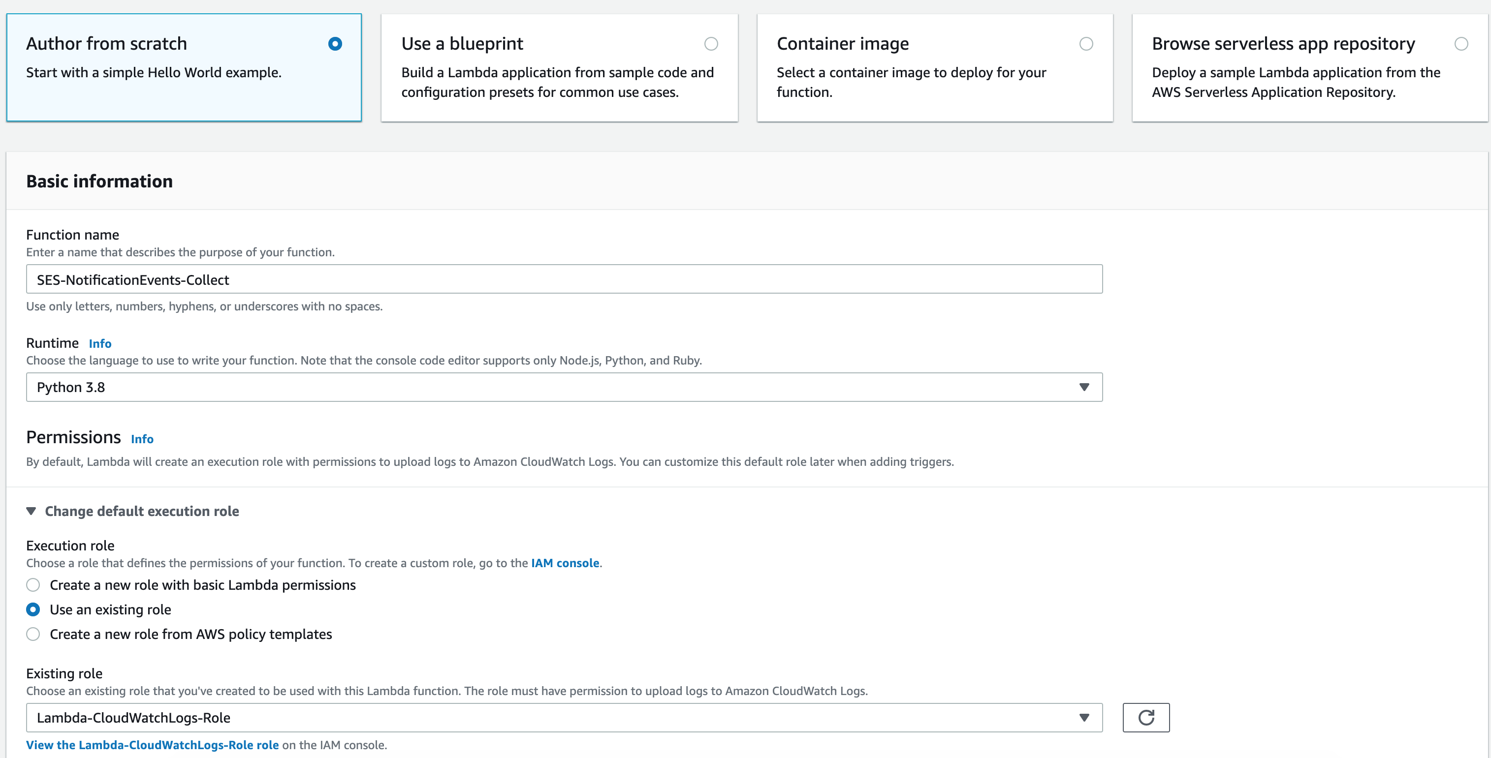 Create AWS Lambda Function