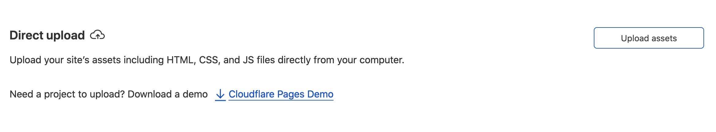 Cloudflare Pages Direct Upload