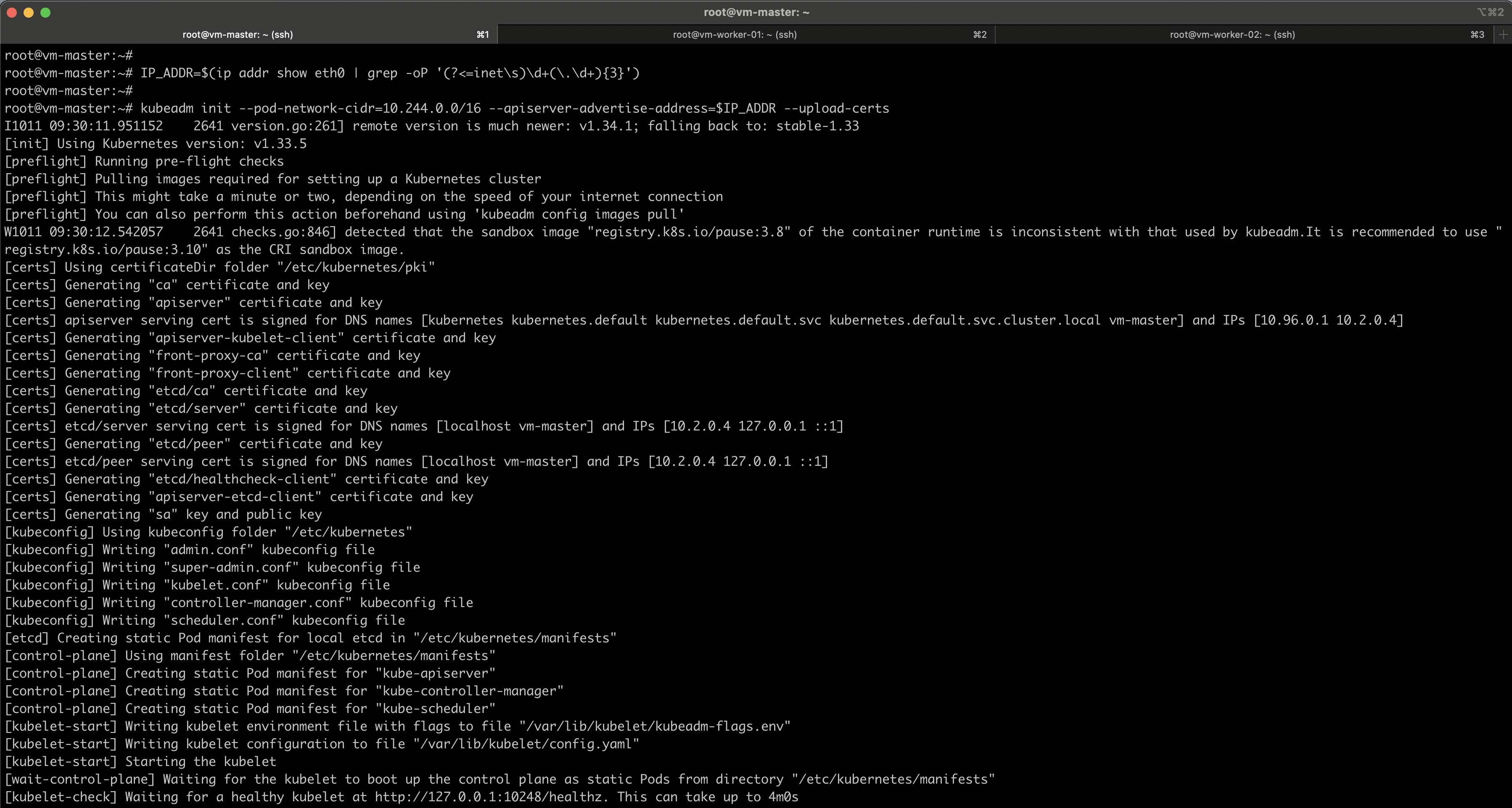 Kubernetes Control Plane Initializing