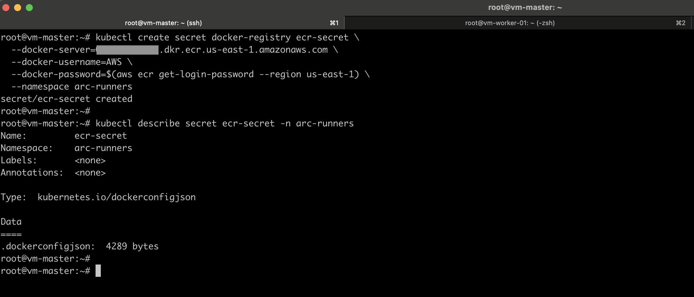 Create Kubernetes Secret to Access AWS ECR