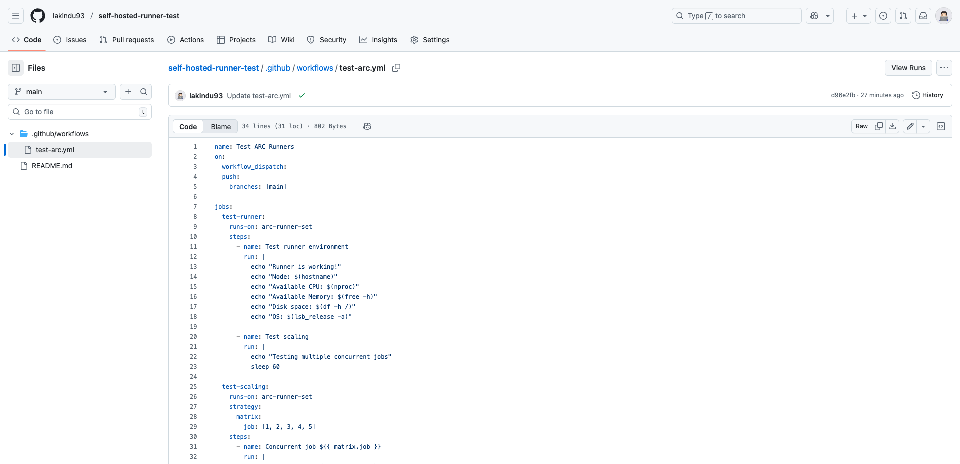 GitHub Action Workflow Directory Structure