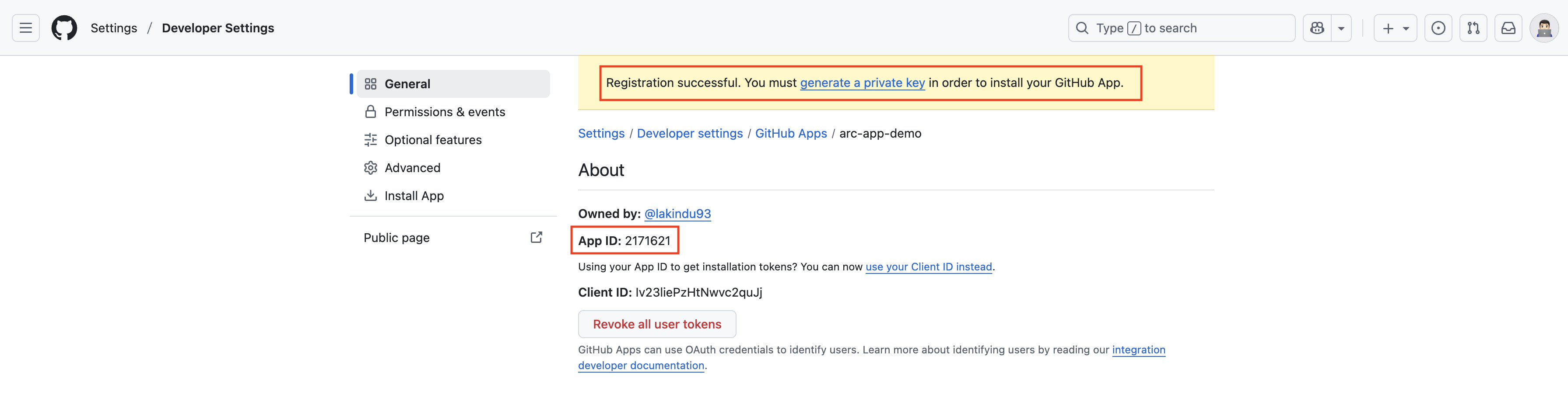 GitHub App ID Details