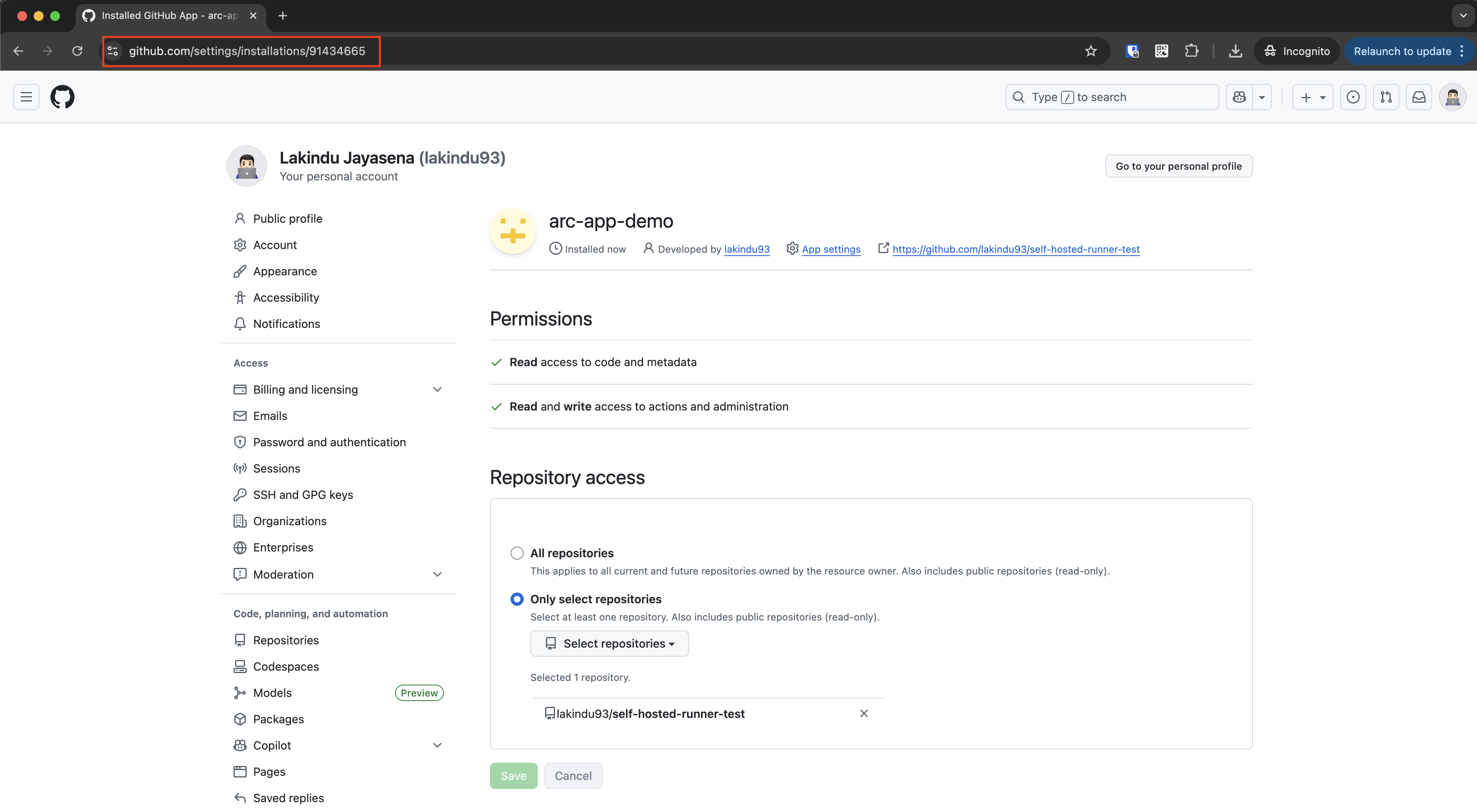 Find GitHub App Installation ID