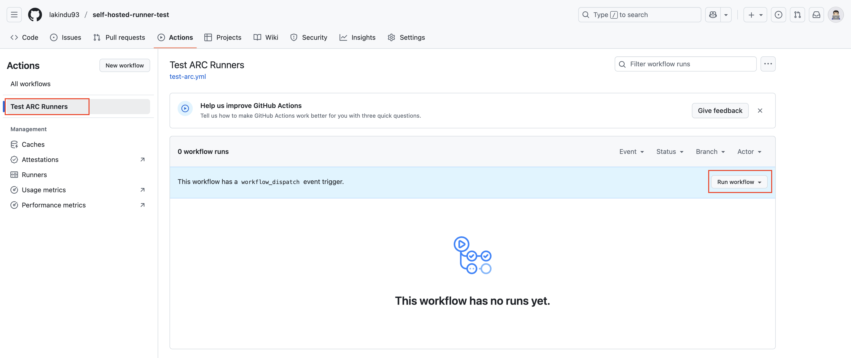 Test the GitHub Workflow