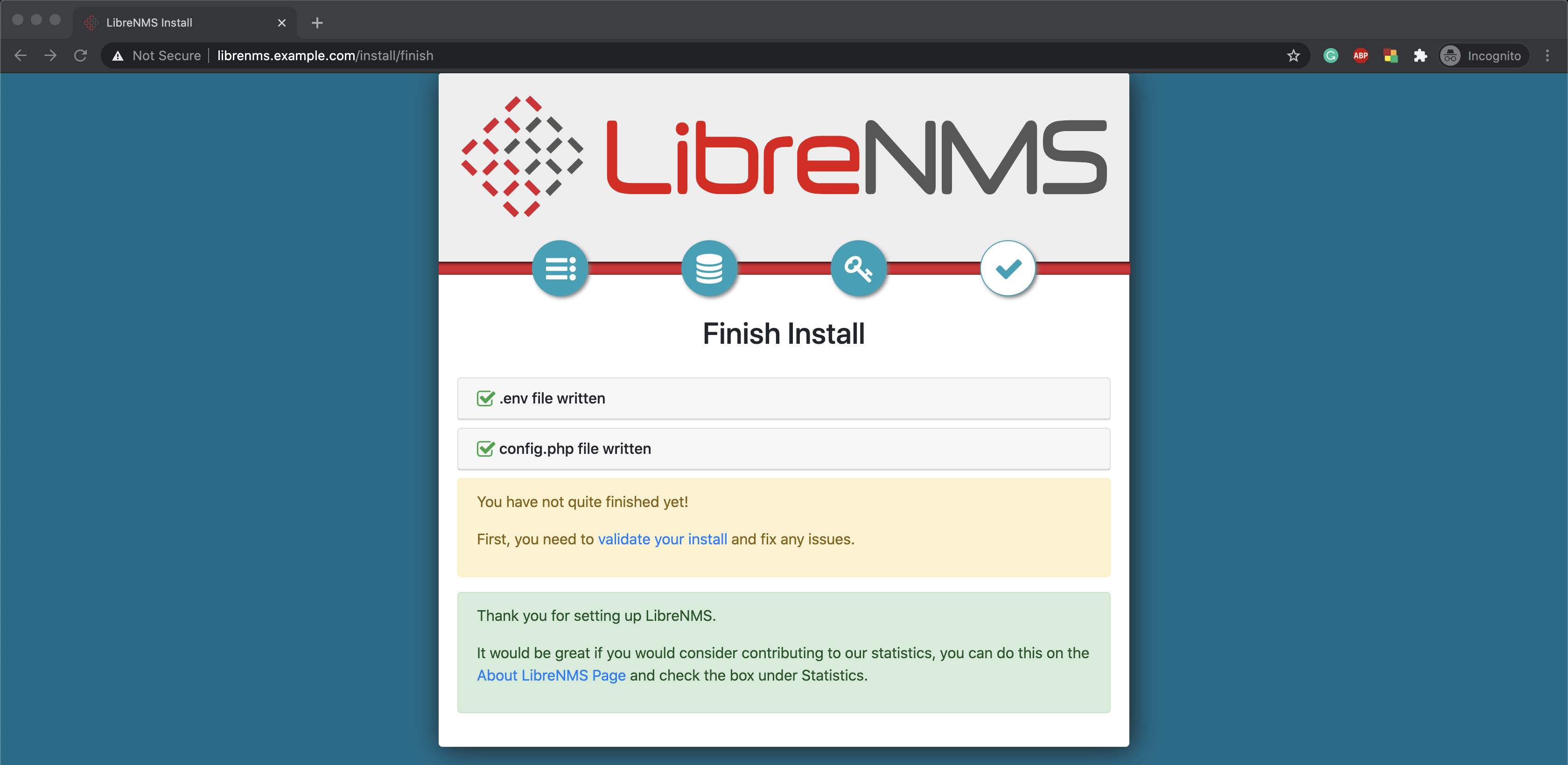 Finsish Web Installation