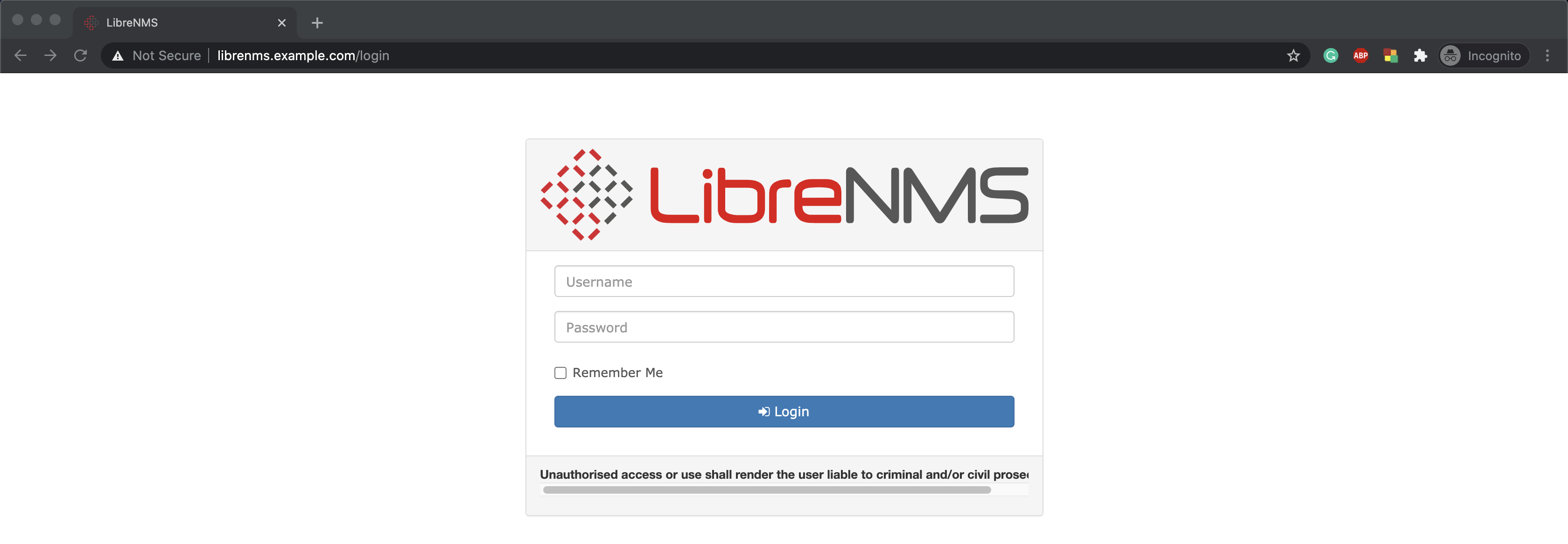 Login to the LibreNMS