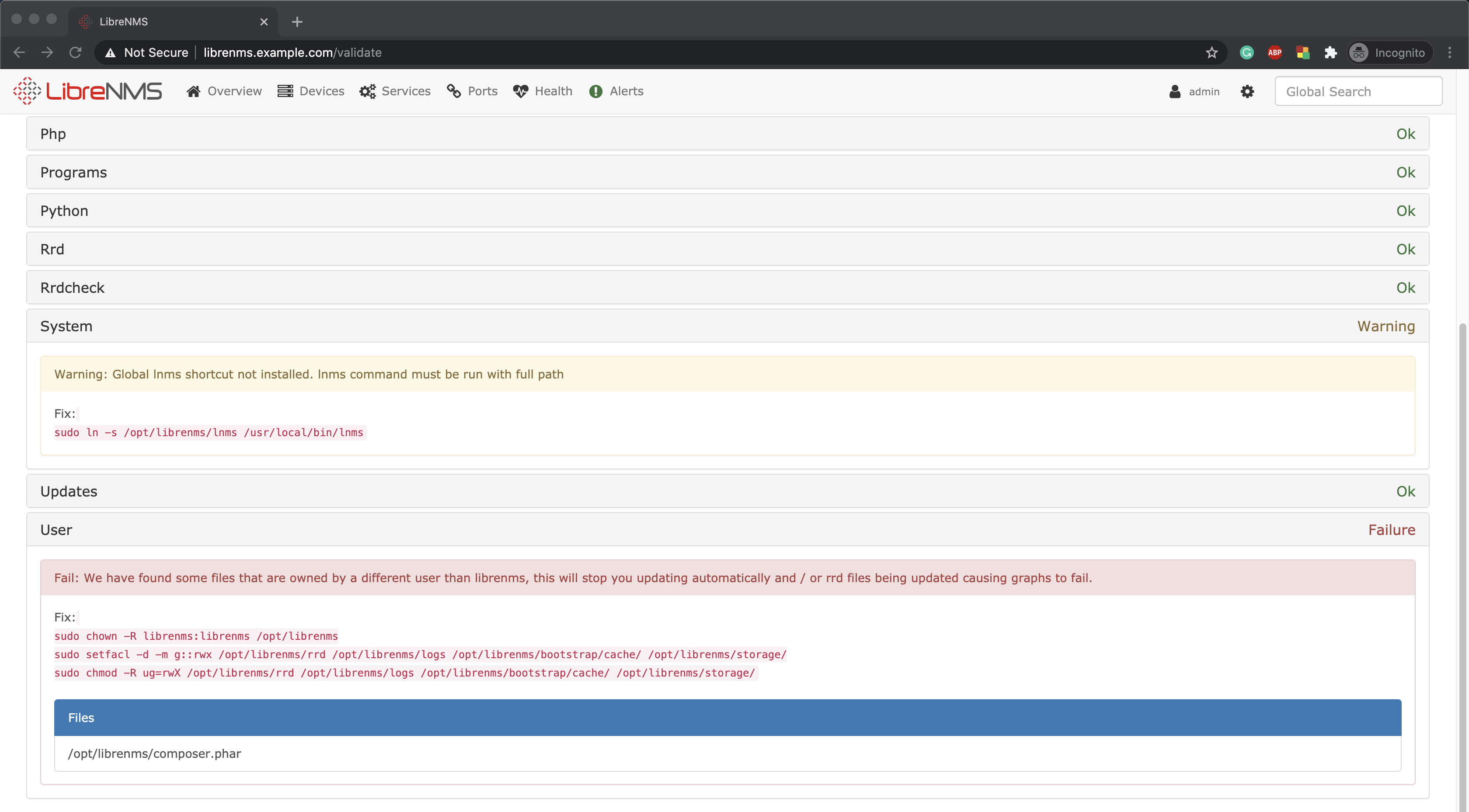 Validate the Config
