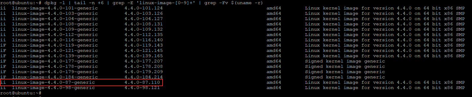 List all the kernels