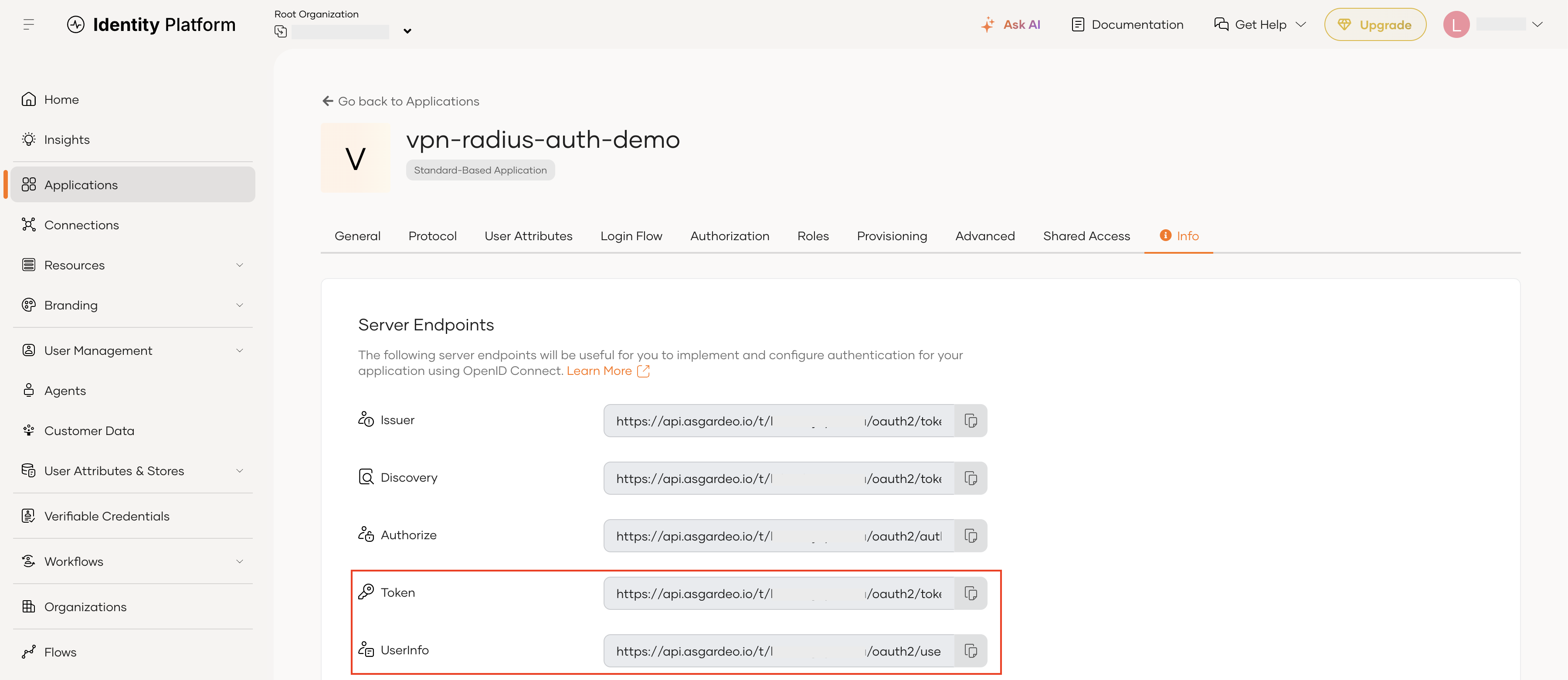 Configure Asgardeo App Info