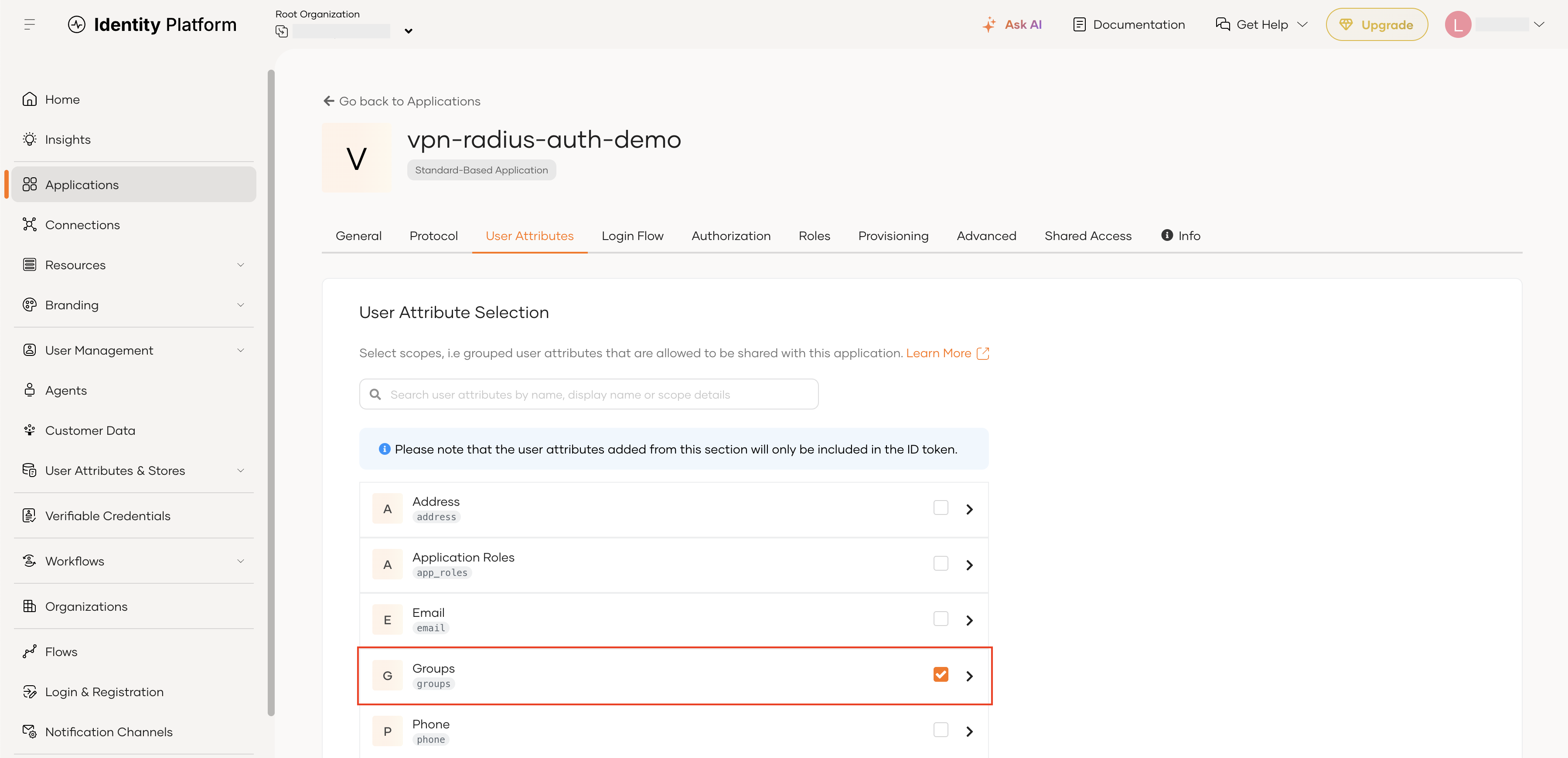 Configure Asgardeo App User Attributes